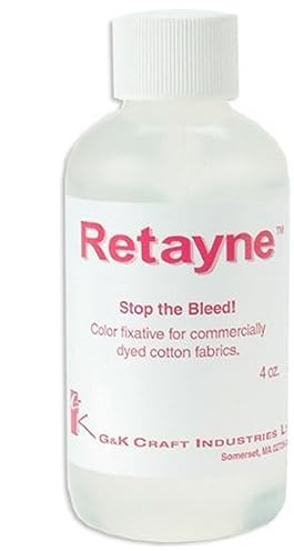 G&K Craft Retayne Color Fixative Original Version 4oz | Best Liquid Color Fixative for Dyed Cotton, Linen and Rayon Fabrics