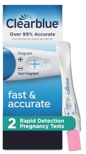 Clearblue Rapid Detection Pregnancy Test, Home Pregnancy Kit, 2 Count