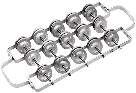 Meinl Percussion Aluminium Rocar Instrument - Mittelgroße Samba Schelleninstrument - Aluminium, Silber (RC2-M)