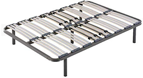 HOGAR24 ES Somier multiláminas con reguladores lumbares-90x200cm-PATAS 26CM (4 Patas Incluidas)
