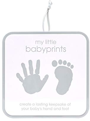 Pearhead 72040 Kit in Barattolo per Impronta Mano e Piede Bimbo, Grigio