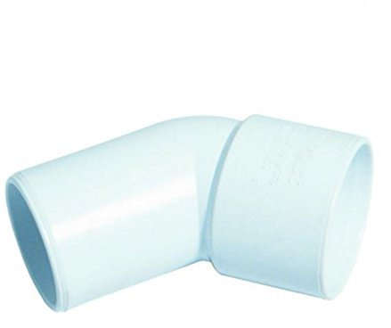 40mm (43mm) White Solvent Waste Pipe 135 Degree Conversion Bend