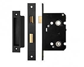 Zoo ZBC64PCB Bathroom Lock 57mm in Powder Coat Black