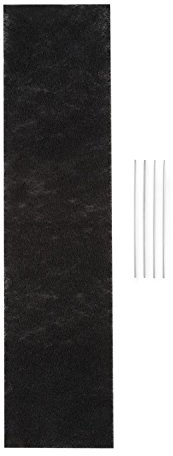 Klarstein Royal Flush 90 - Aktivkohlefilter, Aktivkohle-Filterfließ, Filtermatte, zur Umrüstung auf Umluftbetrieb, 67 x 16,7 cm (LxB), für Royal Flush 90 Downdraft Dunstabzugshaube, schwarz