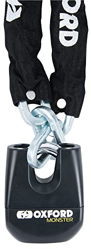 Oxford LK803 Monster Chain & Lucchetti Moto Catena Lock, Nero