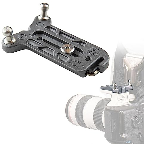 SPIDER HOLSTER SpiderPro Lens Collar Plate v2: Kameramontage für schwere Zoomobjektive, Arca-kompatibel, für Spider Pro & Light Hüft-Tragesysteme