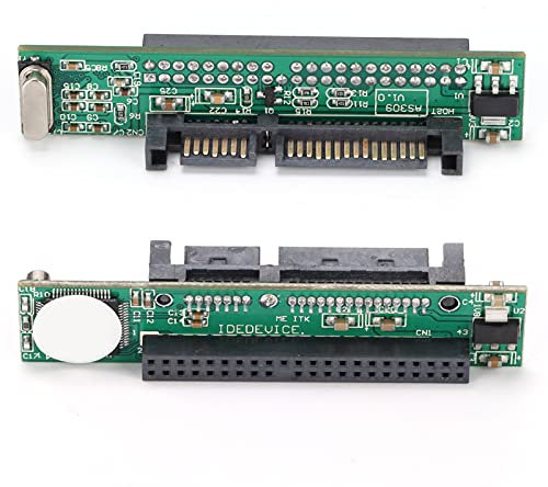 Adattatore da IDE a SATA, Disco Rigido Portatile IDE HDD da 2,5 Pollici a 44 Pin Convertitore SATA Maschio da Femmina a 7+15 Pin, Converte Disco Rigido IDE Portatile a Porta SATA, Supporto ATA 66/100/