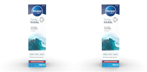 Steripan - Spray Nasal - Solution Isotonique à L'Eau de Mer Naturelle - Bébé/Enfant/Adulte - 100 ml (Lot de 2)