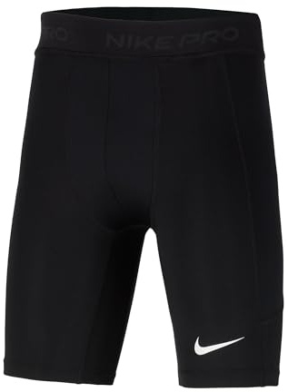 NIKE B NP DF Short 24 Pantalones Cortos, Negro, Blanco, 14-15 Años para Niños