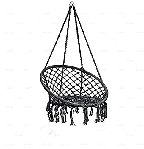QTANZIQI Indoor/Outdoor Hängesessel: Stilvolle Schaukelmöbel für Gärten, Balkone und mehr! (Silber, 80cm x 80cm)