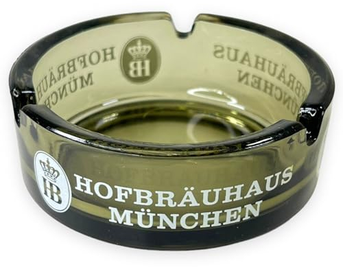 Hofbräuhaus München Glas Aschenbecher Vintage HB Brauerei Tischaschenbecher
