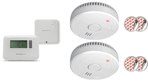 Honeywell Home Y3C710RFEU Thermostat programmable sur 7 Jours sans Fil T3R, Blanc, 136 x 98 x 62 mm & ELRO FS1805 Détecteur de fumée avec 5 Ans de Batterie et Aimant - Conforme à la Norme européenne