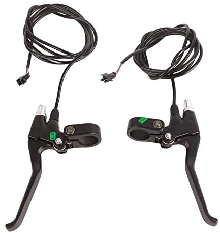 BOROCO Electric Bike Brakes Lever, 1 Pair 2 Wires Left Right E-Bike Electric Brake Lever Replacement Parts Brake Lever Set for Electric Scooter