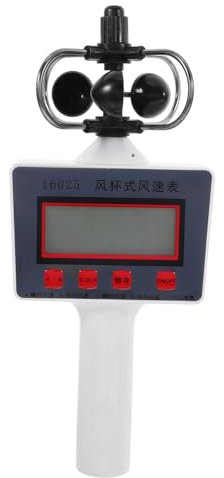 SOLUSTRE Tragbares Anemometer Windgeschwindigkeitsmessgerät für Luftstrom Leicht Ablesbar für Geographie Landwirtschaft und Forstwirtschaft Geeignet