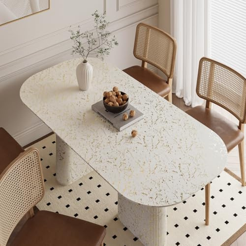 VaryFloral Papier Peint Adhesif Mural Effet Marbre Stickers Muraux 30cmx300cm Rouleau Adhesif pour Meuble Or Blanc Deco Murale Imperméable Papier Peint Mural Amovible Revetement Plan de Travail