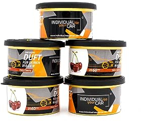 IndividualiseYourCar Duftdose Autoduft Dose - verschiedene Düfte Minze, Kokos/Ananas, Limette, Vanille, Kaugummi, Kirsche (5er Set, Womanizer)