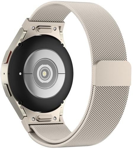 ZGCE Samsung Watch Armband für Samsung Galaxy Watch 7 6 5 4 Armband 44mm 40mm / 6 Classic 47mm 43m / 5 Pro/ 4 Classic/FE, Keine Lücke EIN klick Verbindung Metall Edelstahl Ersatzarmband Damen Herren