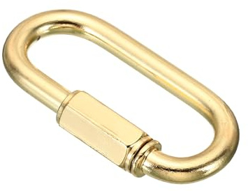 PATIKIL Eslabones Rápidos De Cadena De Cobre De 5 mm, Conector De Cadena con Cierre De Tornillo Anilla Ovalada con Ganchos para Lámparas De Techo Mochila Tienda De Campaña, 88 lbs Latón