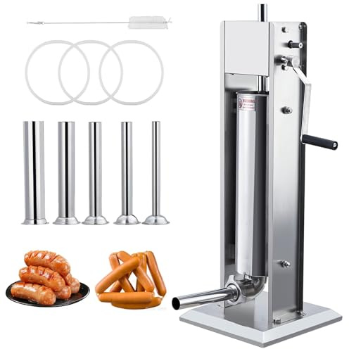 TYH Insaccatrice per Salsicce, Macchina per Insaccatura Verticale in Acciaio Inox a Due velocità, Macchina per Insaccatura Verticale in Acciaio Inox 304, Macchina per Insaccatura Manuale