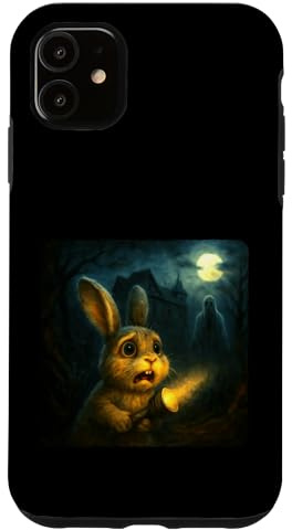 Easter Bunny Scary Horror Night Flashlight Halloween Ghost Case for iPhone 11