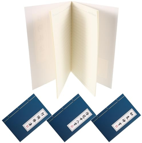 UTHCLO 4 pièces Lot de Cahiers Vintage Style Chinois avec Pages Lignées Carnets Écriture Robustes et Portables pour Étudiants Papier Épais et Lisse pour Notes et Devoirs Fournitures