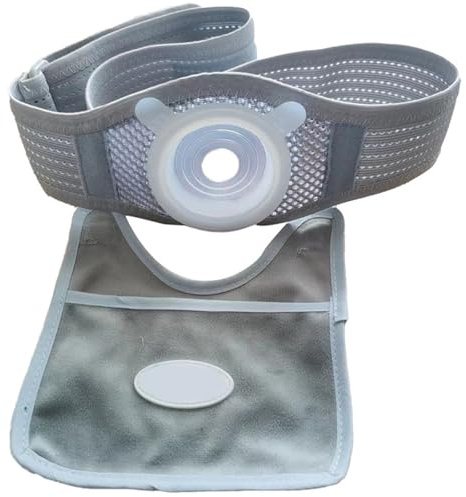 Andningsbart Stomiband, Stomiband För Män Och Kvinnor, Stomitillbehör För Postoperativ Vård, Justerbart Hål (2-5 Cm) Förstärk Stomipåsarna(Medium)