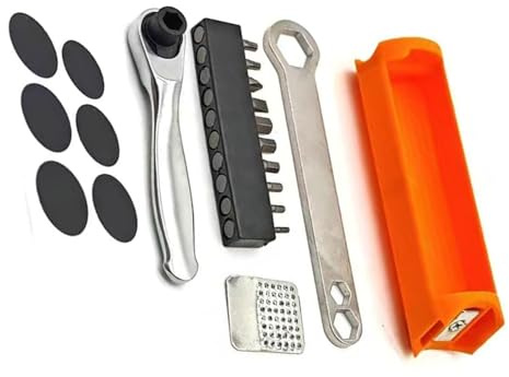 Zktfyshk Durability Kit d'entretien pour vélo avec fermeture pliable et boîte à outils pour ranger les pièces de rechange
