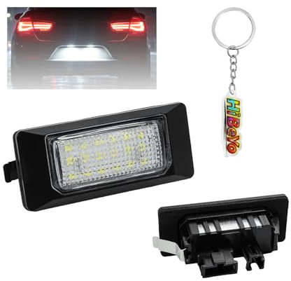 HIBEYO 2Stück LED Kennzeichenbeleuchtung kompatibel mit VW Golf Passat Variant Jetta Touran Caddy Passt für Skoda Superb Octavia für Seat Alhambra 12V led Kennzeichenleuchten Nummernschildbeleuchtung