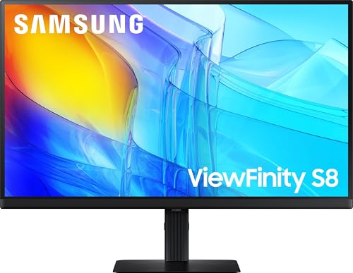 Samsung LS27D804EEUXXE Monitor PC 68,6 cm [27] 3840 x 2160 Pixel 4K Ultra HD Nero (Samsung ViewFinity S8 S27D804EEU sk?rm)