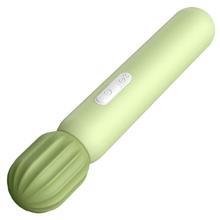 Linman Massagestab für Frauen Sex 18CM Magic Wand mit 12 Schwingungsmodi Vibratorensets für Frauen Kaktusförmiger Vibrator XXL Sex Maschine für die Frau Massage Stab Stimulator Toy Damen (Grün)