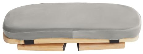 TanjcXliu yogastol bambu meditationsbänk pall hopfällbar 44 × 19 × 21 cm ergonomisk meditationspall med halkfri dyna bärbar meditationsstol 5° lutningsvinkel knäna bönbänk
