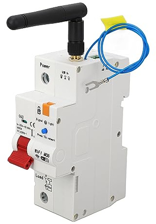 YWBL-WH Smart Metering Circuit Breaker, PC Flamskyddad WIFI Circuit Breaker AC230V 63A, App Fjärrkontroll Timed On Off Mätning för Hemmaverkstad DIN-skena Användning