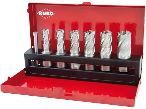 RUKO 108820 - Juego de 6 brocas huecas HSS vástago Weldon
