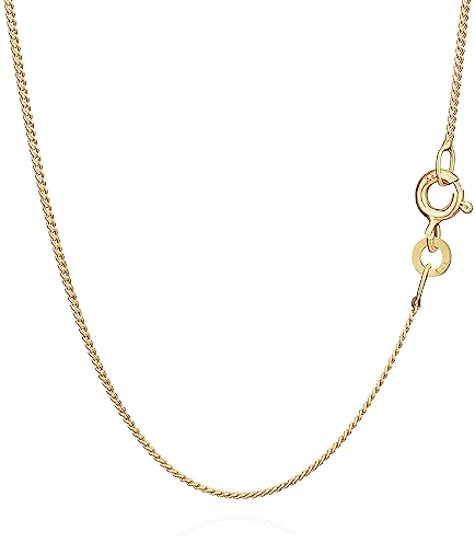 NKlaus 50cm Panzerkette 333 Gelbgold 8 Karat elegante Halskette filigrante Breite 1,1mm Collier 1,6g federleicht 8824