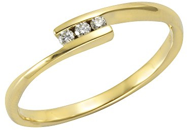 Orolino Damen Ring 585/- Gold Glänzend Brillant gelb 0,06ct. 067370098-1