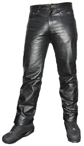 Noble House Pantalón en Cuero de Caballo Argentino Negro (46)