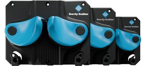 Gravity Grabber Ultimatives Ski- & Snowboard-Wandregal – passend für jedes Ski oder Snowboard – Speichern Sie Ihre Rocker, Tipps und Schwänze – Schadensfrei – 3x – Cyan