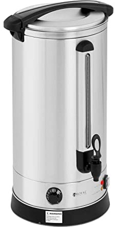 Royal Catering RC-WBDW23 Glühweinkocher 23,5 L doppelwandig 2500 W Edelstahl Heißgetränkeautomat Füllstandanzeige Teemaschine Glühweintopf Glühweinkessel Heißgetränkespender Wasserkocher