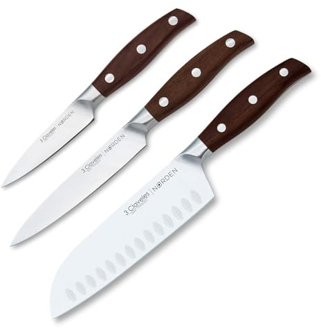 3 Claveles Juego de cuchillos cocina profesional de acero inoxidable Norden (28055)