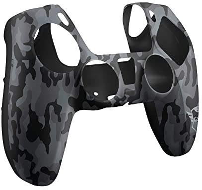 Trust Gaming GXT 748 Coque Manette PS5, Housse de Protection en Silicone, Skin Cover Antidérapante pour Manette PS5 DualSense, Accessoires Console PlayStation 5 - Camo Noir