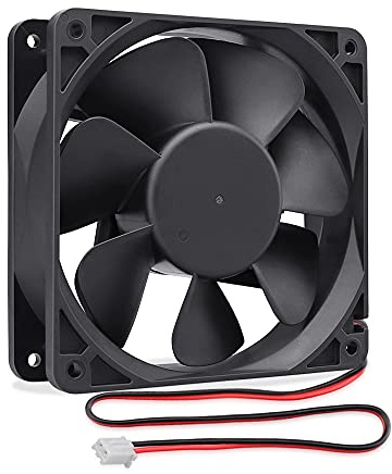 GDSTIME 120mm 24V Computer Cooling Fan 2 Pin 3000 RPM, 125.1 CFM | 120mm x 120mm x 38mm, Dual Ball Bearing for PSU Workstation Cabinet Server