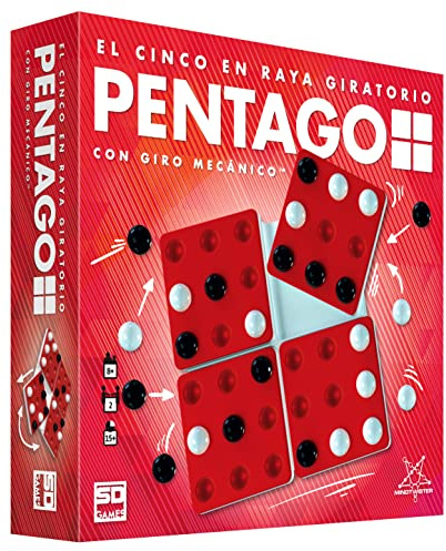 SD GAMES Pentago Strategie-Brettspiel mit Murmelbrett für 2 Spieler, empfohlen ab 8 Jahren