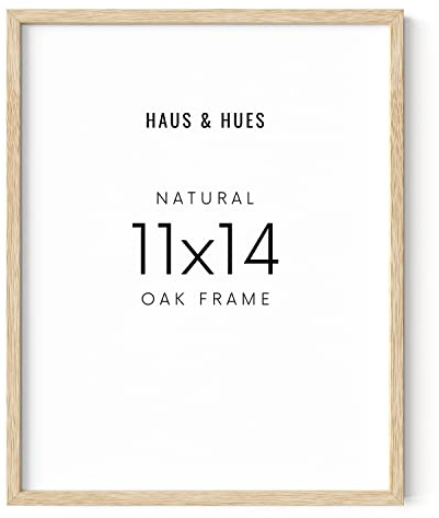 HAUS AND HUES Bilderrahmen aus Eichenholz, 28,9 x 35,6 cm, leicht, 28,9 x 35,6 cm, für Kunstdrucke, Fotos, Poster, aufhängfertig, vertikal und horizontal
