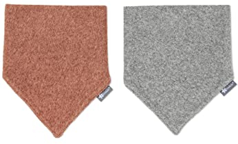 Sterntaler Unisex Baby Halstuch Doppelpack Frottee - Dreieckstuch aus Baumwolle - Mokka