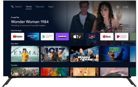 GRUNDIG 55 GOB 9380 Fernseher 55 Zoll (139 cm) Android TV, OLED TV, 4K UHD, Dolby Vision, Dolby Atmos, 3-Wege-Stereo, 90 W Sound, Built-in Woofer, Hey Google Sprachsteuerung, Smart TV, Schwarz
