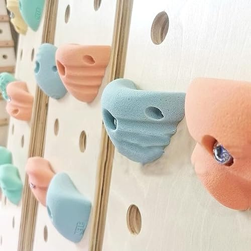 Klettergriffe Klettern Hält Kinderhandgriffpunkte, 5 Stück Klettersteine aus Kunstharz für Erwachsene Im Innen- und Außenbereich, Premium-Macaron-Kletterset für Wand/Planke ( Color : 5pcs , Size : Pla