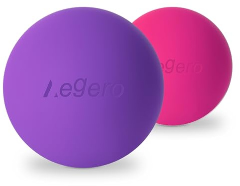 Palline da lacrosse per massaggio miofasciale, yoga, massaggio profondo dei tessuti, terapia dei trigger point e fascite plantare del piede, palla massaggiante per dolori muscolari (confezione da 2,