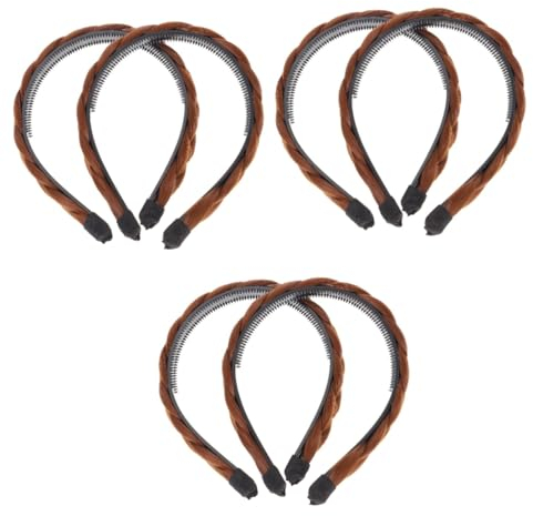 DOITOOL 6pièces Bandeau Tressé Haute Température Accessoire Élégant Pour Filles Lot De Parfait Pour Compléter Vos Coiffures Et Éblouir Toutes Occasions
