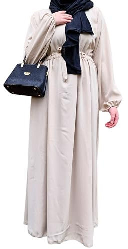 Yaqeen Premium Maxidress Nidha Stoff langes Kleid Boho islamisches Gebetskleid Hijab Abaya