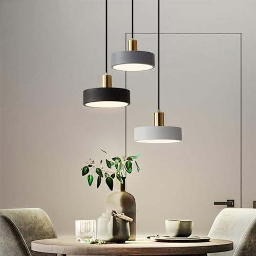 Chao Zan Cerchio Lampada a Sospensione 36W (LED 3 colori Luce) Metallo Acrilico Lampadario Moderno Sospeso Regolabile Luce Pendente per Soggiorno Camera da Letto Cucina (Multicolore)